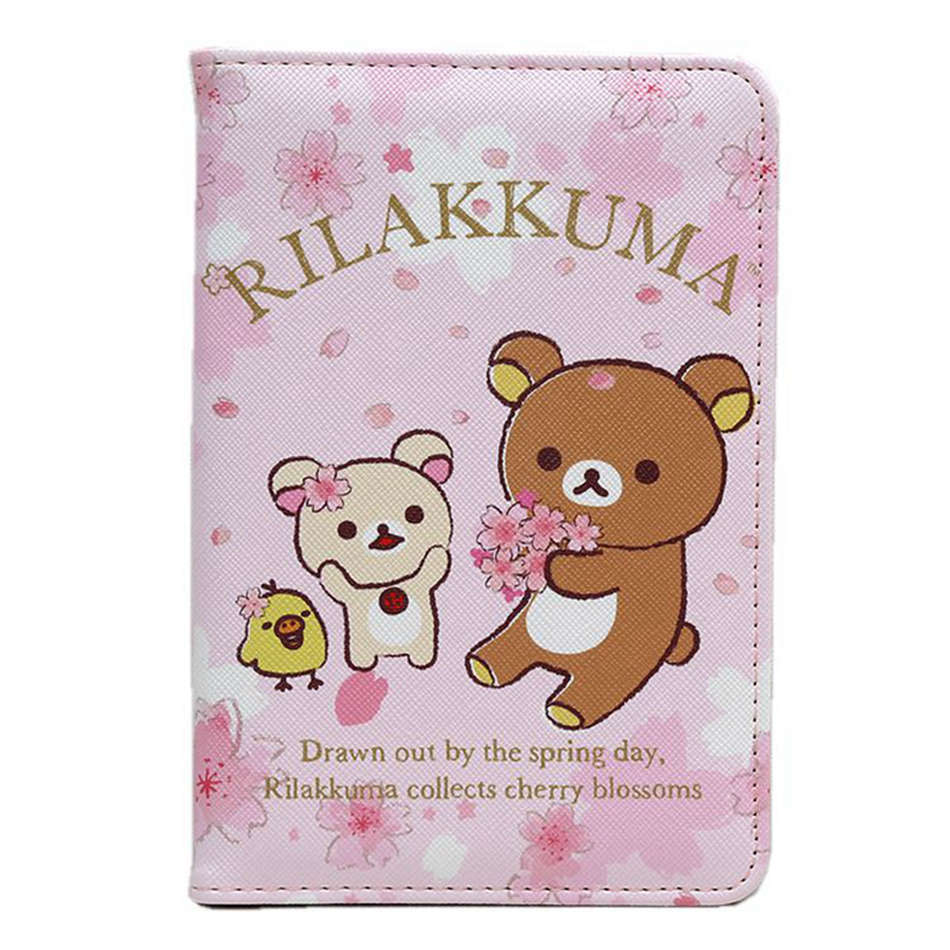 Cartoon Brown Bear Passport Holder Cover