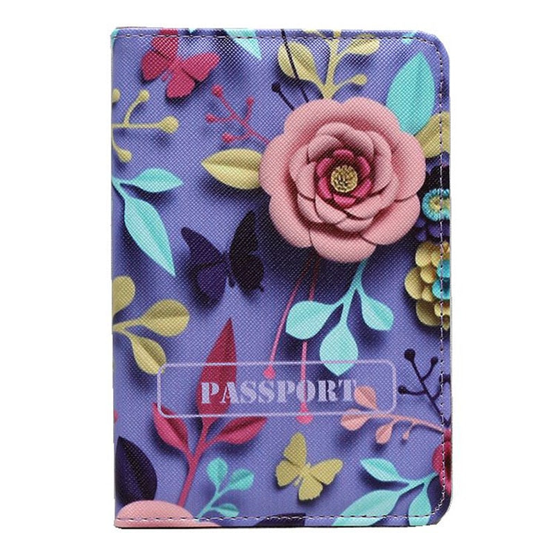Flower Passport Holder Cover